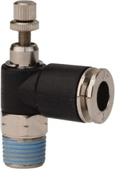 PRO-SOURCE - 1/8" Male NPT x 1/4" Tube OD Miniature Exhaust Valve - 0 to 113.76 psi & Techno Polymer, Brass, Steel Material - Exact Industrial Supply