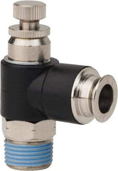 PRO-SOURCE - 3/8" Male NPT x 3/8" Tube OD Compact Banjo Valve - 0 to 113.76 psi & Techno Polymer, Brass, Steel Material - Exact Industrial Supply