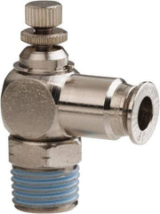PRO-SOURCE - 1/4" Male NPT x 1/4" Tube OD Tamper Resistant Valve - 0 to 113.76 psi & Nickel Plated Brass Material - Exact Industrial Supply