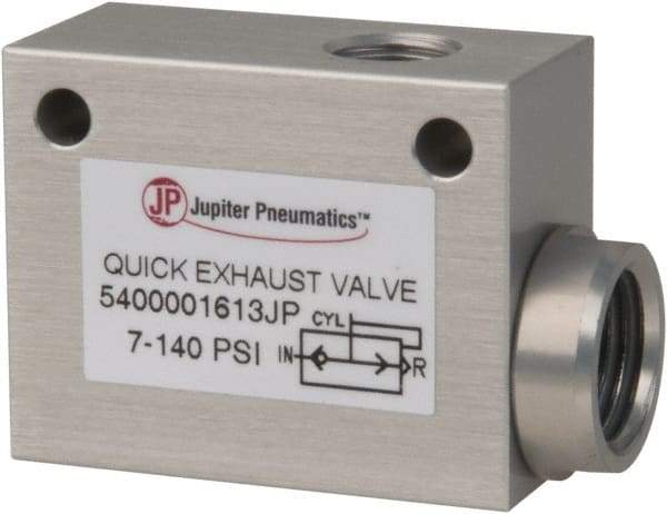 PRO-SOURCE - 1/8" NPT Quick Exhaust Valve - 1/4" Exhaust Port, 7.1 to 140.78 psi, Aluminum Alloy Material - Exact Industrial Supply