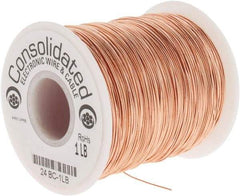 Made in USA - 24 AWG, 0.0201 Inch Diameter, 804 Ft., Solid, Grounding Wire - Copper, ASTM B3, QQ-W-343 Type S, RoHS Compliant - Exact Industrial Supply