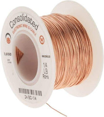 Made in USA - 24 AWG, 0.0201 Inch Diameter, 201 Ft., Solid, Grounding Wire - Copper, ASTM B3, QQ-W-343 Type S, RoHS Compliant - Exact Industrial Supply