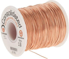 Made in USA - 22 AWG, 0.0253 Inch Diameter, 507 Ft., Solid, Grounding Wire - Copper, ASTM B3, QQ-W-343 Type S, RoHS Compliant - Exact Industrial Supply