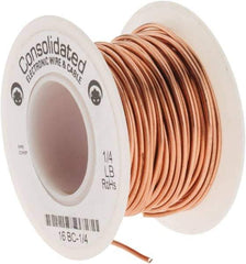 Made in USA - 16 AWG, 0.0508 Inch Diameter, 32 Ft., Solid, Grounding Wire - Copper, ASTM B3, QQ-W-343 Type S, RoHS Compliant - Exact Industrial Supply