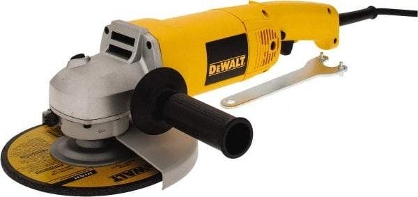 DeWALT - 7" Wheel Diam, 8,000 RPM, Corded Angle & Disc Grinder - 5/8-11 Spindle, 120 Volts, 13 Amps - Exact Industrial Supply