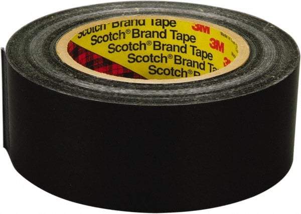 3M - 1/2" x 60 Yd Black Rubber Adhesive Packaging Tape - Polyester Film Backing, 8 mil Thick, 600 Lb Tensile Strength, Series 890MSR - Exact Industrial Supply