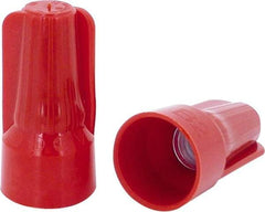 Ideal - 2, 18 to 5, 12 AWG, 600 Volt, Flame Retardant, Standard Twist on Wire Connector - Red, 221°F - Exact Industrial Supply