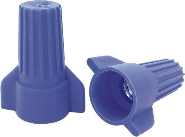 Ideal - 3, 12 to 2, 6 AWG, 600 Volt, Flame Retardant, Wing Twist on Wire Connector - Blue, 221°F - Exact Industrial Supply