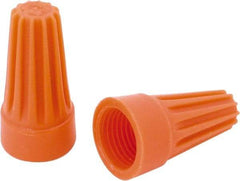 Ideal - 2, 18 to 2, 14 AWG, 600 Volt, Flame Retardant, Standard Twist on Wire Connector - Orange, 221°F - Exact Industrial Supply