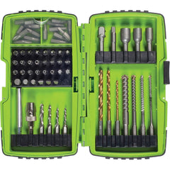 Greenlee - Power & Impact Screwdriver Bit Sets; Point Type: Flat; Hex; Masonry Tip; Nut Driver; Phillips; Spanner; Square; Torx ; Tool Type: Electricians Tool Set ; Bit Type: Bit Holder; Screwdriver Bit Set; Socket Adapter; Nut Driver ; Drive Size: 1/4 ; - Exact Industrial Supply