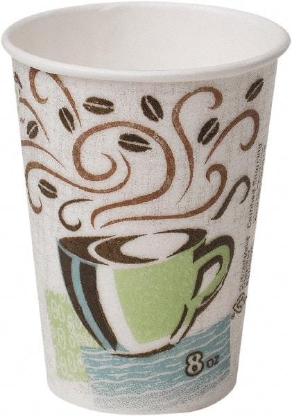 Dixie - Hot Cups, Paper, 8 oz, 1000/Carton - Coffee Dreams Design - Exact Industrial Supply