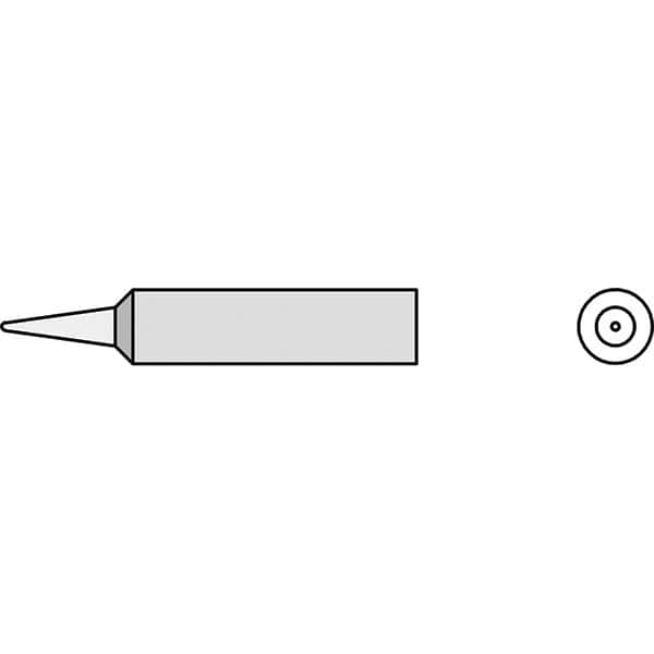 Weller - Soldering Iron Tips; Type: Conical; Conical ; For Use With: WXP90; WTP90; WXP65; WP65 ; Point Size: 0.5000 (Decimal Inch); Tip Type: Conical ; Tip Diameter: 4.750 (Inch); Tip Diameter: 4.750 (mm) - Exact Industrial Supply