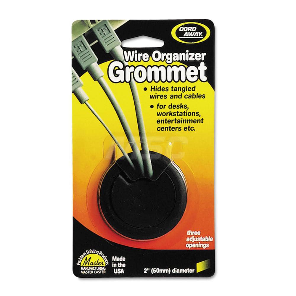 Master Caster - Office Machine Supplies & Accessories; Office Machine/Equipment Accessory Type: Grommet ; For Use With: Desktops & Work Surfaces. ; Color: Black - Exact Industrial Supply