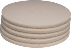 PRO-SOURCE - Polishing Pad - 20" Machine, White Pad, Polyester - Exact Industrial Supply