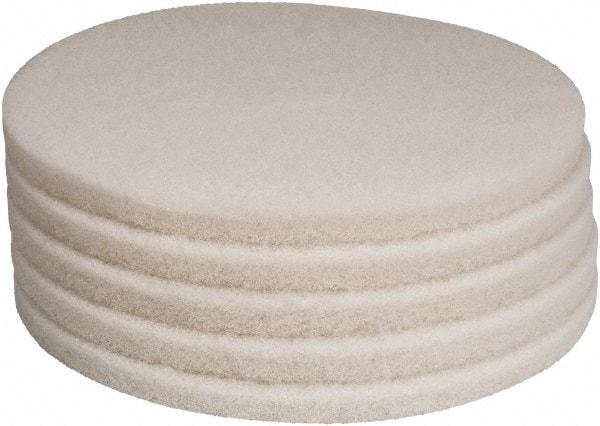 PRO-SOURCE - Polishing Pad - 19" Machine, White Pad, Polyester - Exact Industrial Supply