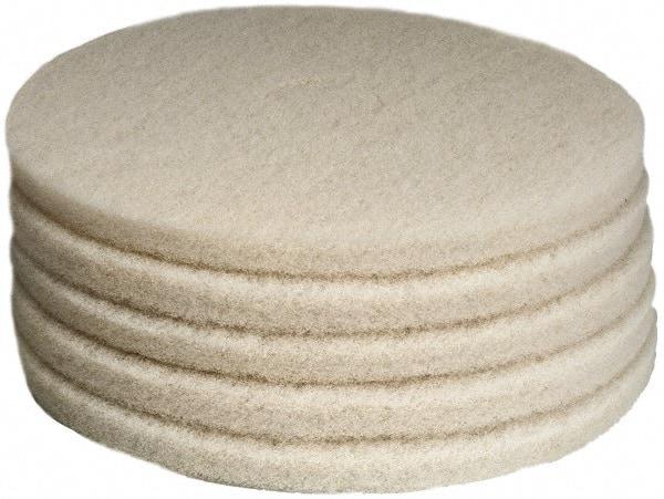 PRO-SOURCE - Polishing Pad - 17" Machine, White Pad, Polyester - Exact Industrial Supply