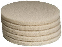 PRO-SOURCE - Polishing Pad - 15" Machine, White Pad, Polyester - Exact Industrial Supply
