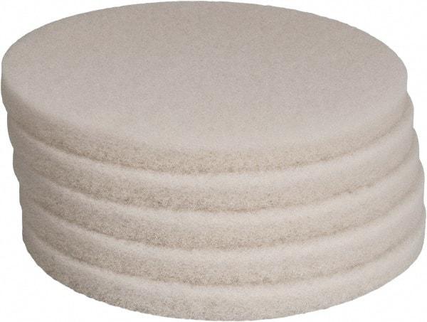 PRO-SOURCE - Polishing Pad - 14" Machine, White Pad, Polyester - Exact Industrial Supply
