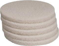 PRO-SOURCE - Polishing Pad - 13" Machine, White Pad, Polyester - Exact Industrial Supply