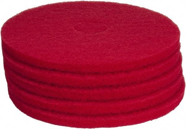 PRO-SOURCE - Polishing Pad - 17" Machine, Red Pad, Polyester - Exact Industrial Supply