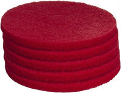 PRO-SOURCE - Polishing Pad - 14" Machine, Red Pad, Polyester - Exact Industrial Supply