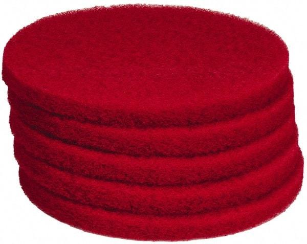 PRO-SOURCE - Polishing Pad - 13" Machine, Red Pad, Polyester - Exact Industrial Supply