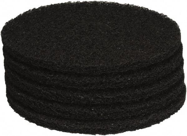 PRO-SOURCE - Stripping Pad - 15" Machine, Black Pad, Polyester - Exact Industrial Supply