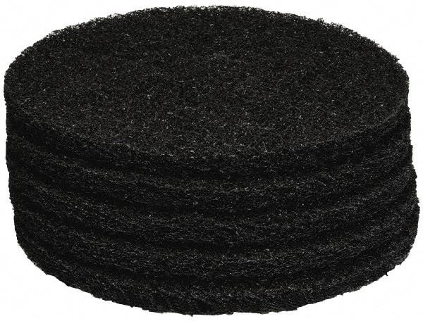 PRO-SOURCE - Stripping Pad - 14" Machine, Black Pad, Polyester - Exact Industrial Supply