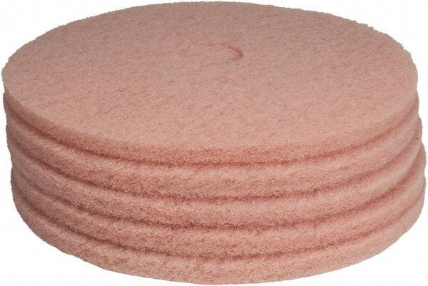 PRO-SOURCE - Polishing Pad - 20" Machine, Pink Pad, Polyester - Exact Industrial Supply