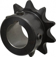 Browning - 10 Teeth, 1/2" Chain Pitch, Chain Size 41, Finished Bore Sprocket - 3/4" Bore Diam, 1.618" Pitch Diam, 1.84" Outside Diam - Exact Industrial Supply
