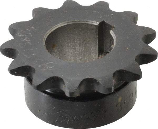 Browning - 13 Teeth, 3/8" Chain Pitch, Chain Size 35, Finished Bore Sprocket - 3/4" Bore Diam, 1.567" Pitch Diam, 1-3/4" Outside Diam - Exact Industrial Supply