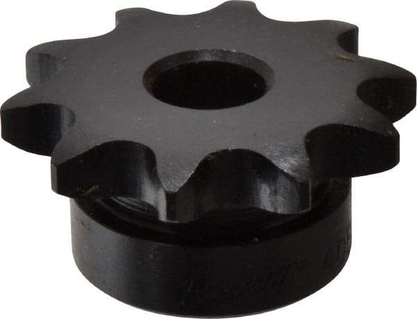 Browning - 10 Teeth, 1/2" Chain Pitch, Chain Size 40, Finished Bore Sprocket - 1/2" Bore Diam, 1.618" Pitch Diam, 1.84" Outside Diam - Exact Industrial Supply