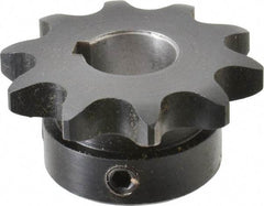 Browning - 10 Teeth, 1/2" Chain Pitch, Chain Size 40, Finished Bore Sprocket - 5/8" Bore Diam, 1.618" Pitch Diam, 1.84" Outside Diam - Exact Industrial Supply