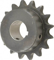Browning - 16 Teeth, 1/2" Chain Pitch, Chain Size 40, Finished Bore Sprocket - 7/8" Bore Diam, 2-9/16" Pitch Diam, 2.8" Outside Diam - Exact Industrial Supply