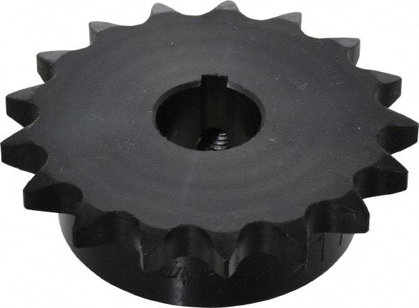 Browning - 17 Teeth, 1/2" Chain Pitch, Chain Size 40, Finished Bore Sprocket - 3/4" Bore Diam, 2.721" Pitch Diam, 2.96" Outside Diam - Exact Industrial Supply