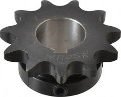 Browning - 11 Teeth, 5/8" Chain Pitch, Chain Size 50, Finished Bore Sprocket - 1" Bore Diam, 2-7/32" Pitch Diam, 2-1/2" Outside Diam - Exact Industrial Supply