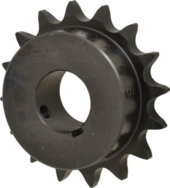 Browning - 16 Teeth, 5/8" Chain Pitch, Chain Size 50, Finished Bore Sprocket - 1-1/8" Bore Diam, 3.204" Pitch Diam, 3.52" Outside Diam - Exact Industrial Supply