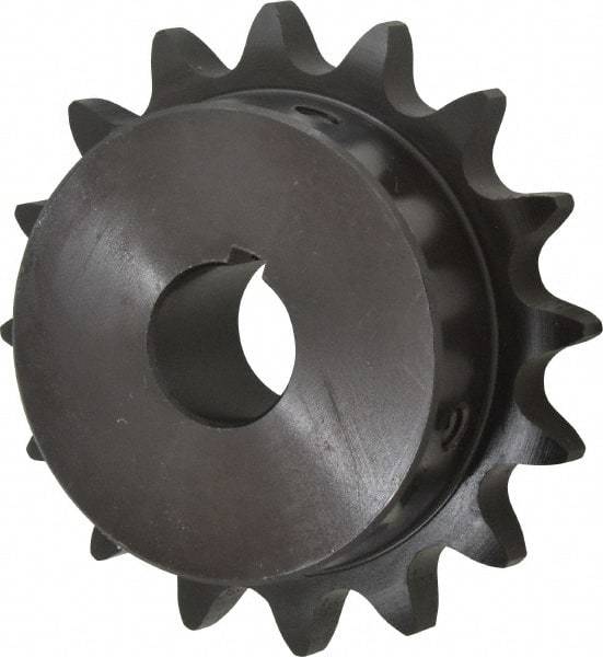 Browning - 16 Teeth, 3/4" Chain Pitch, Chain Size 60, Finished Bore Sprocket - 1" Bore Diam, 3-27/32" Pitch Diam, 4.22" Outside Diam - Exact Industrial Supply