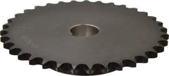 Browning - 35 Teeth, 1/2" Chain Pitch, Chain Size 40, Finished Bore Sprocket - 1" Bore Diam, 5-37/64" Pitch Diam, 5.86" Outside Diam - Exact Industrial Supply