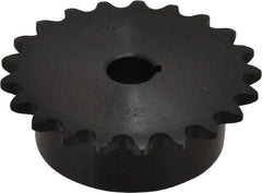 Browning - 21 Teeth, 3/8" Chain Pitch, Chain Size 35, Finished Bore Sprocket - 1/2" Bore Diam, 2.516" Pitch Diam, 2.7" Outside Diam - Exact Industrial Supply