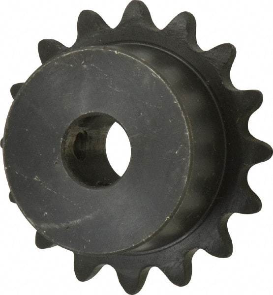 Browning - 15 Teeth, 3/8" Chain Pitch, Chain Size 35, Finished Bore Sprocket - 1/2" Bore Diam, 1.804" Pitch Diam, 1.99" Outside Diam - Exact Industrial Supply