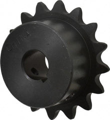 Browning - 16 Teeth, 3/8" Chain Pitch, Chain Size 35, Finished Bore Sprocket - 1/2" Bore Diam, 2" Pitch Diam, 2.1" Outside Diam - Exact Industrial Supply