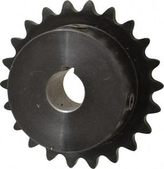 Browning - 22 Teeth, 3/8" Chain Pitch, Chain Size 35, Finished Bore Sprocket - 5/8" Bore Diam, 2.635" Pitch Diam, 2.83" Outside Diam - Exact Industrial Supply