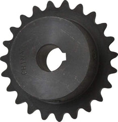 Browning - 23 Teeth, 3/8" Chain Pitch, Chain Size 35, Finished Bore Sprocket - 5/8" Bore Diam, 2.754" Pitch Diam, 2.95" Outside Diam - Exact Industrial Supply