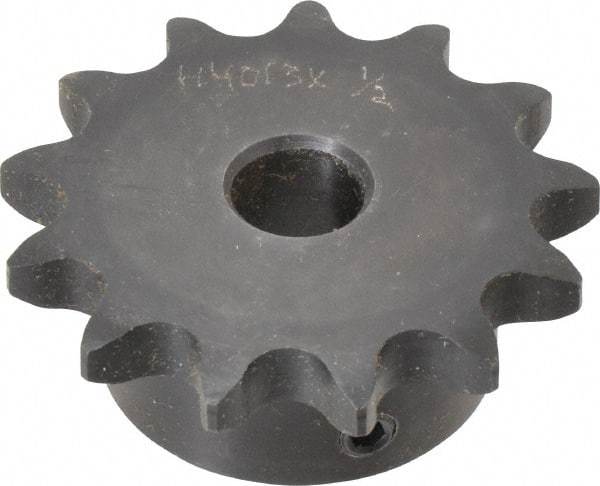 Browning - 13 Teeth, 1/2" Chain Pitch, Chain Size 40, Finished Bore Sprocket - 1/2" Bore Diam, 2.089" Pitch Diam, 2.3" Outside Diam - Exact Industrial Supply