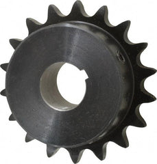 Browning - 18 Teeth, 1/2" Chain Pitch, Chain Size 40, Finished Bore Sprocket - 7/8" Bore Diam, 3.879" Pitch Diam, 3.14" Outside Diam - Exact Industrial Supply