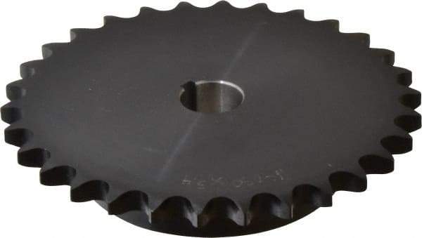 Browning - 30 Teeth, 1/2" Chain Pitch, Chain Size 40, Finished Bore Sprocket - 3/4" Bore Diam, 4.783" Pitch Diam, 5.06" Outside Diam - Exact Industrial Supply