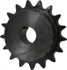 Browning - 17 Teeth, 5/8" Chain Pitch, Chain Size 50, Finished Bore Sprocket - 7/8" Bore Diam, 3.401" Pitch Diam, 3.72" Outside Diam - Exact Industrial Supply