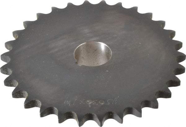 Browning - 30 Teeth, 5/8" Chain Pitch, Chain Size 50, Finished Bore Sprocket - 1-1/4" Bore Diam, 5.979" Pitch Diam, 6.32" Outside Diam - Exact Industrial Supply