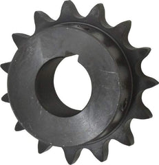 Browning - 15 Teeth, 3/4" Chain Pitch, Chain Size 60, Finished Bore Sprocket - 1-3/8" Bore Diam, 3.607" Pitch Diam, 3.98" Outside Diam - Exact Industrial Supply